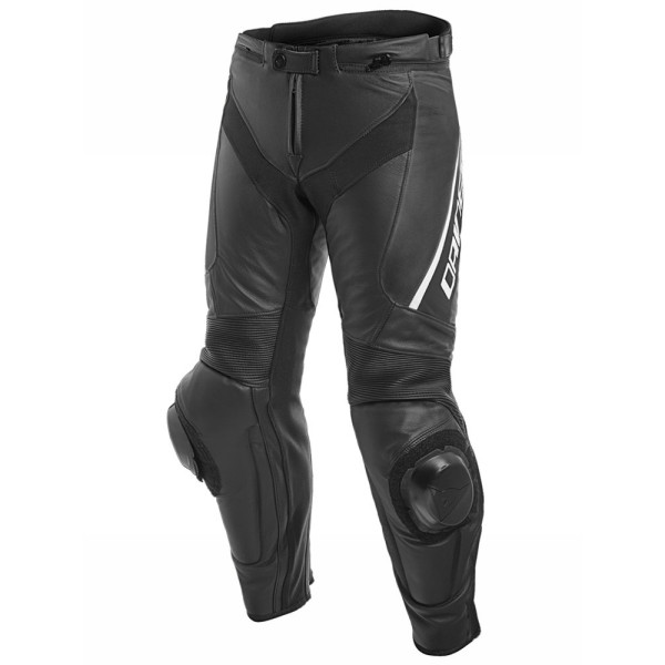 Мотоциклетні шкіряні штани Dainese Delta 3 чорні-білі