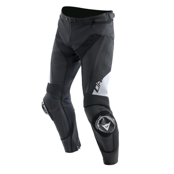 Мотоциклетні шкіряні штани Dainese Delta 4 чорні-білі