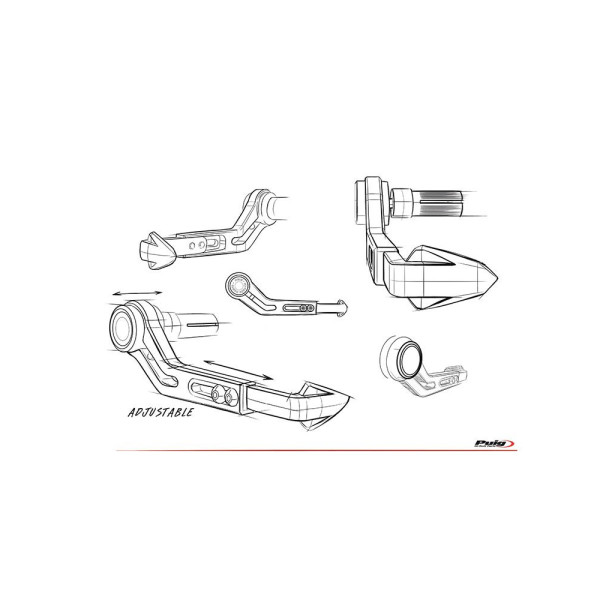 Захист важеля гальма PUIG золотий