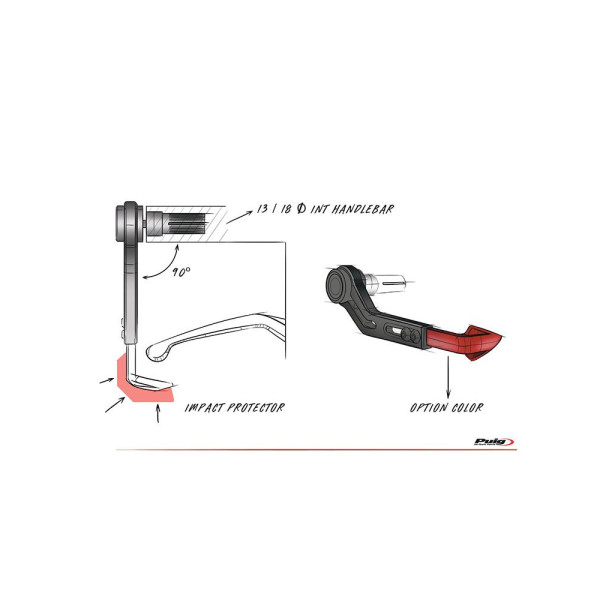 Захист важеля гальма PUIG чорний
