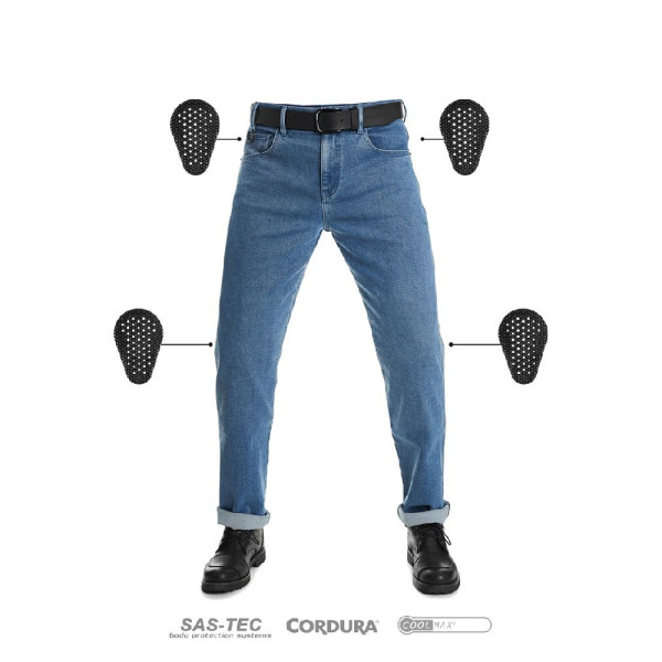Мотоциклетні джинси Pando Moto James regular blue