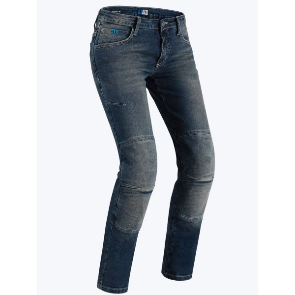 Джинси мотоциклетні жіночі PMJ New Florida сині