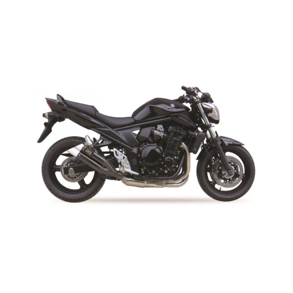 Глушник IXIL DUAL HYPERLOW BLACK XL, L3XB (SLIP ON) - Suzuki GSF 650N / S Bandit 07-15 / GSX 650F 08-15 / GSF 1250N Bandit 07-15 / GSX 1250N 10-15