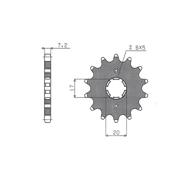 Передня зірочка SUNSTAR 2037 15 Honda (обрані моделі)
