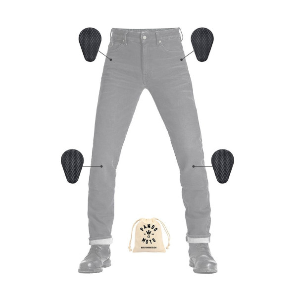 Мотоциклетні джинси Pando Moto Robby Arm 01 чорні