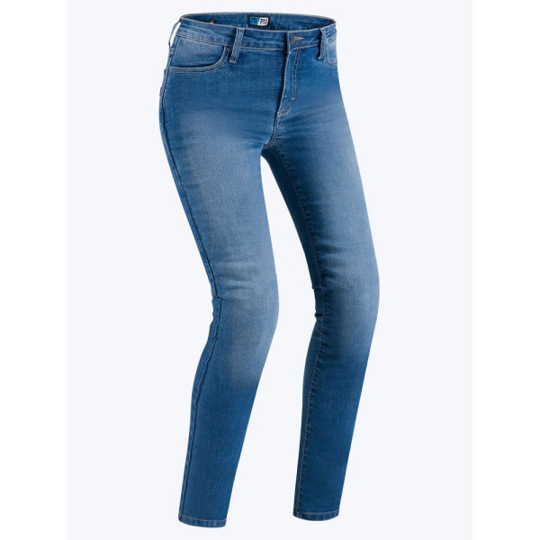 Джинси мотоциклетні жіночі PMJ Skinny сині