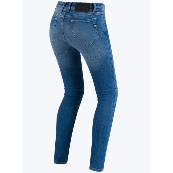Джинси мотоциклетні жіночі PMJ Skinny сині