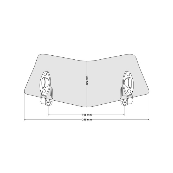 Дефлектор до скла Touratech Evo затемнений