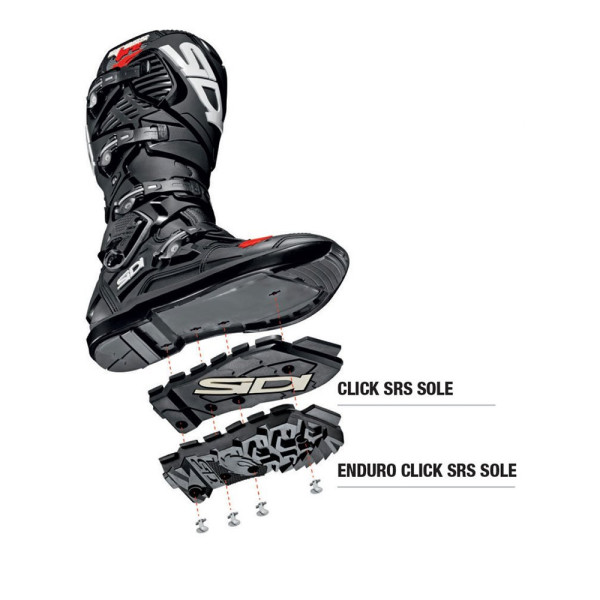 Бутси ендуро Sidi Crossfire 3 SRS чорні-червоні