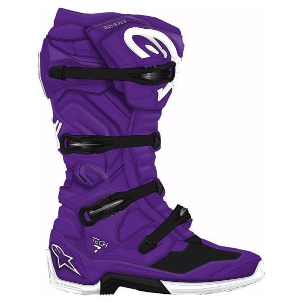Бутси ендуро Alpinestars MX Tech 7 фіолетово-чорні