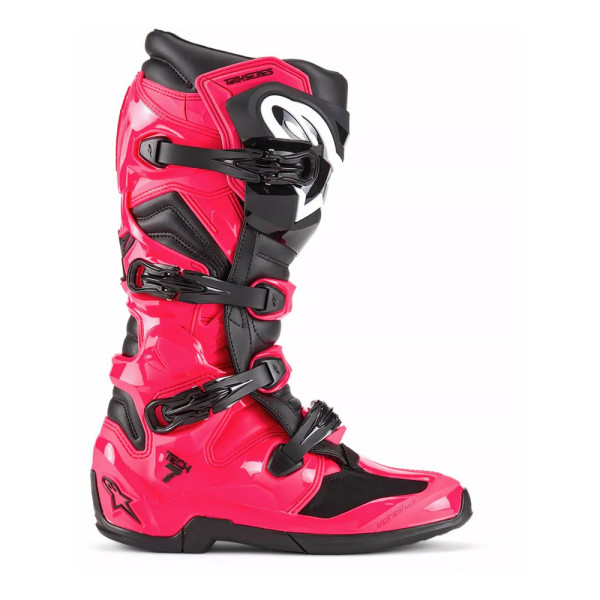 Бутси ендуро Alpinestars MX Tech 7 чорні-рожеві