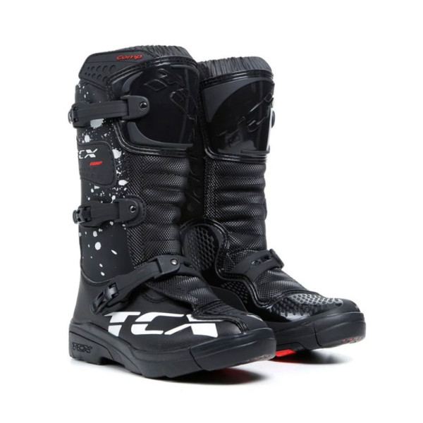 Дитячі мотоциклетні черевики TCX Comp Kid чорні-білі