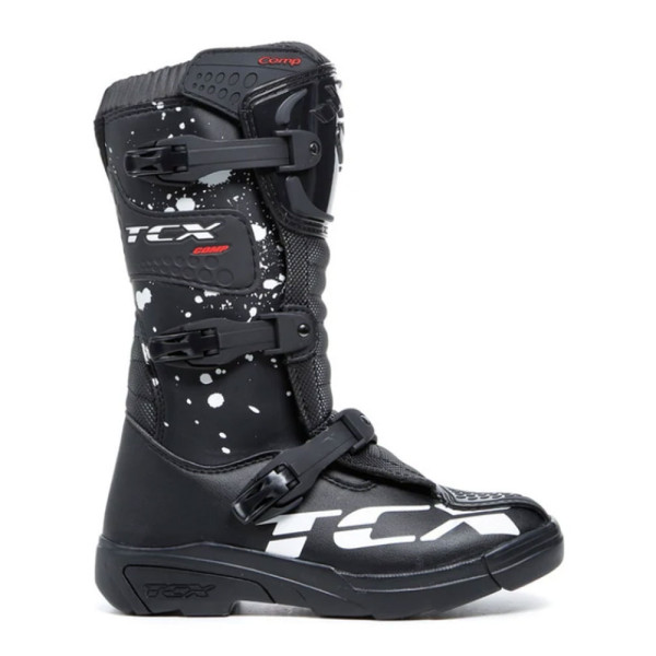 Дитячі мотоциклетні черевики TCX Comp Kid чорні-білі