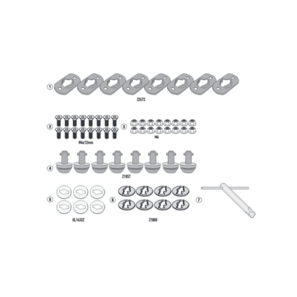 Адаптер для перетворення в стійки швидкого демонтажу Kappa Aprilia, KTM, Husqvarna (обрані моделі)