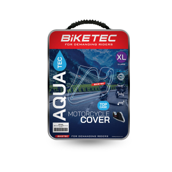 Водонепроникний чохол з місцем на центральний кофр для мотоцикла Biketec Aquatec чорний-сірий