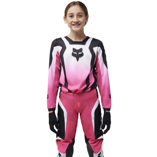 Кросові штани дитячі Fox 180 Lean чорні-рожеві