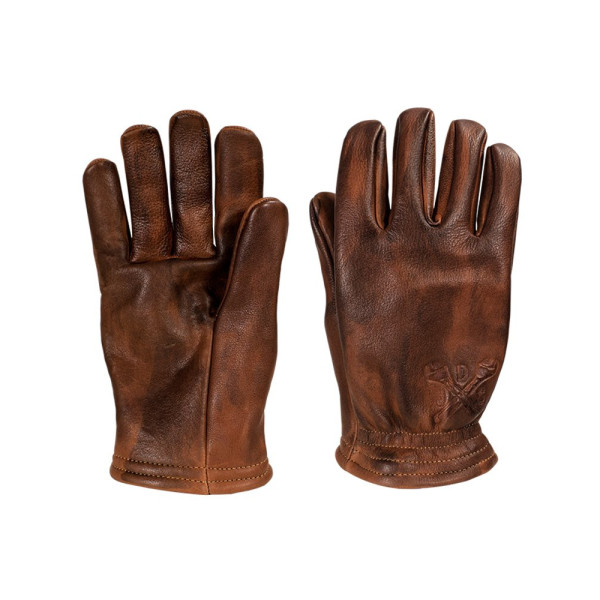 Кожані мотоциклетні рукавички John Doe Freewheeler - XTM коричневі