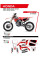 Комплект наклейок UFO Stokes для Honda CRF 250R (22-), CRF 450R (21-) білий