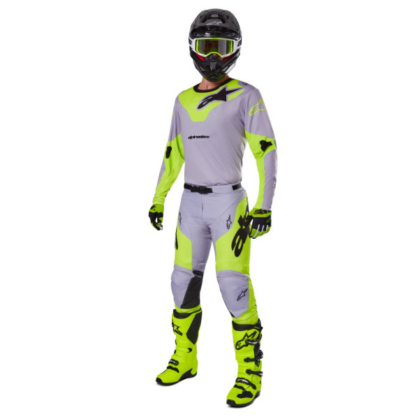 Кросові штани Alpinestars MX Racer Veil сірий-жовтий