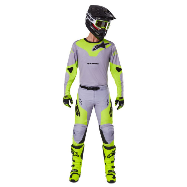 Кросові штани Alpinestars MX Racer Veil сірий-жовтий