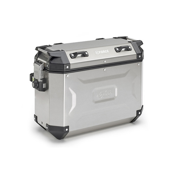 Боковий кофр Kappa K'FORCE KFR37A алюмінієвий, срібний на праву сторону; об'єм: 37 літрів