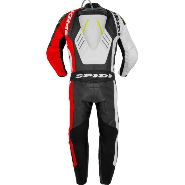 Мотоциклетний комбінезон Spidi Track Wind Pro одночастинний чорний-червоний-жовтий