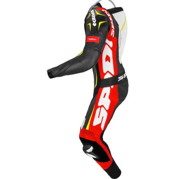 Мотоциклетний комбінезон Spidi Track Wind Pro одночастинний чорний-червоний-жовтий