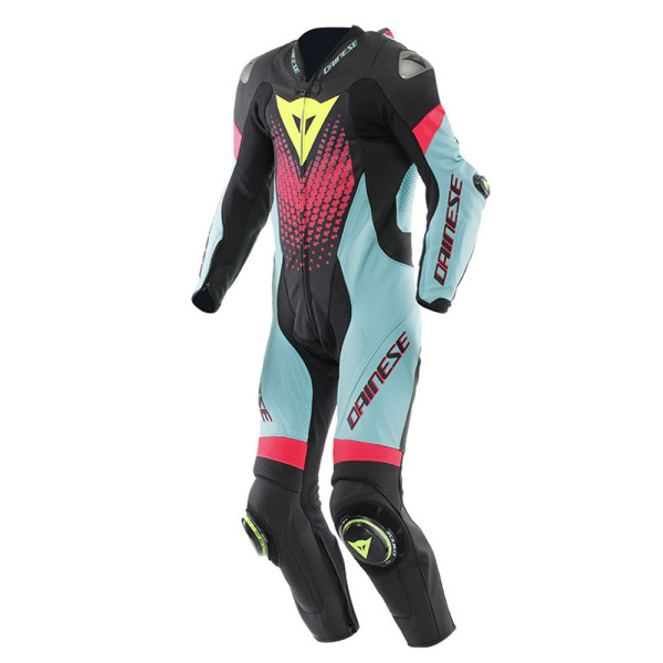 Мотоциклетний комбінезон одночастинний Dainese Laguna Seca 6 чорний-синій-рожевий