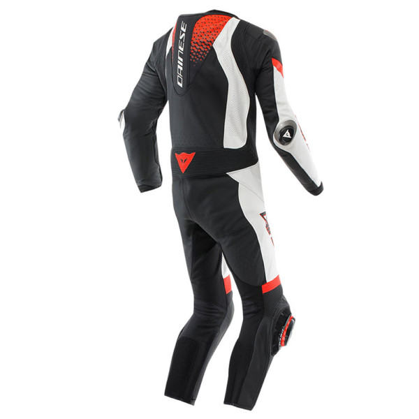 Мотоциклетний комбінезон одночастинний Dainese Laguna Seca 6 чорний-біло-червоний