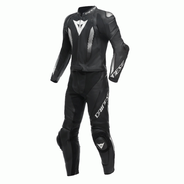 Мотоциклетний комбінезон двочастинний Dainese Laguna Seca 5 нестандартні розміри чорний-білий