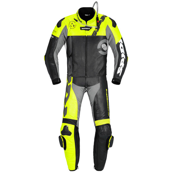 Двочастинний мотоциклетний комбінезон Spidi DP-Progressive Touring чорний-сірий-жовтий