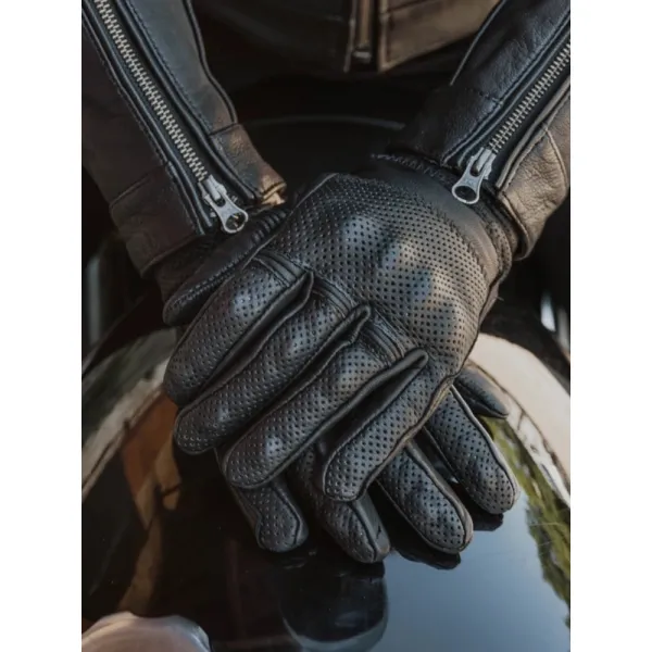 Мотоциклетні шкіряні рукавички Ozone Stick CS II чорні