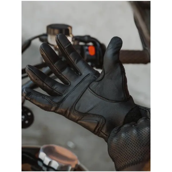 Мотоциклетні шкіряні рукавички Ozone Stick CS II чорні