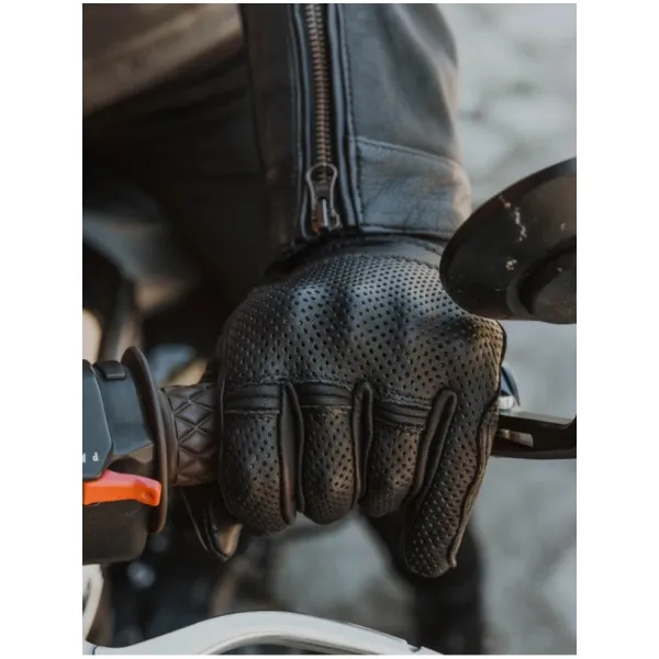 Мотоциклетні шкіряні рукавички Ozone Stick CS II чорні