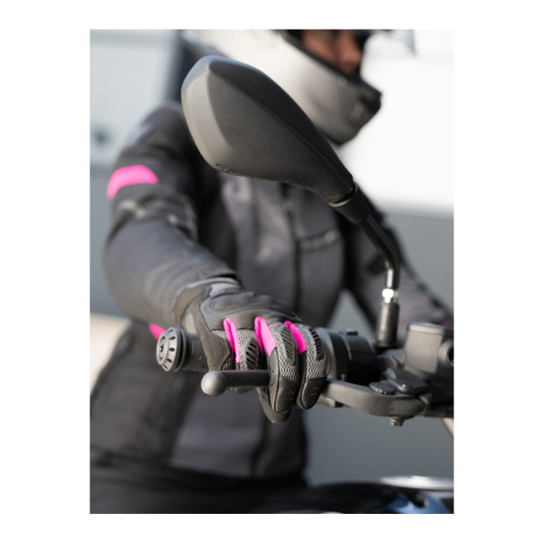 Жіночі мотоциклетні рукавички Shima Hero чорні-рожеві