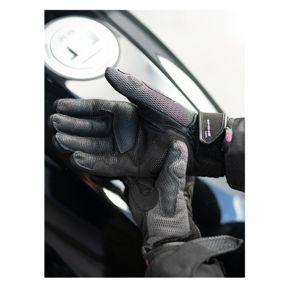 Жіночі мотоциклетні рукавички Shima Hero чорні-рожеві