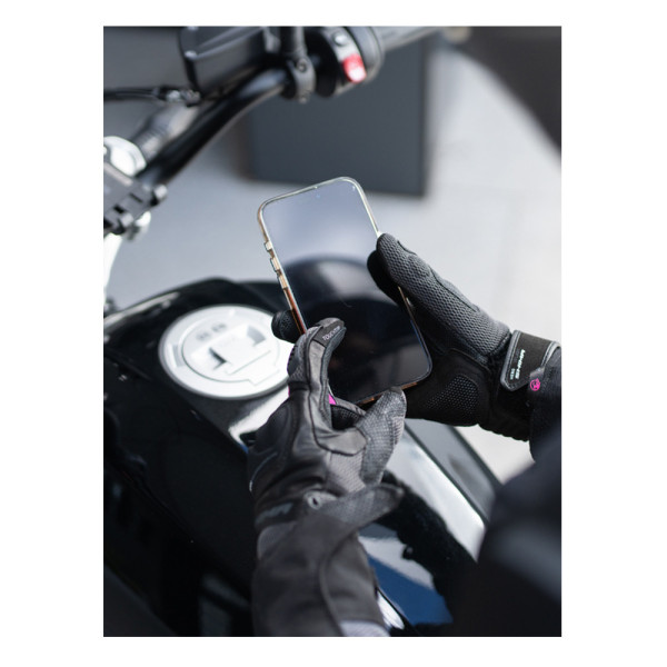 Жіночі мотоциклетні рукавички Shima Hero чорні-рожеві