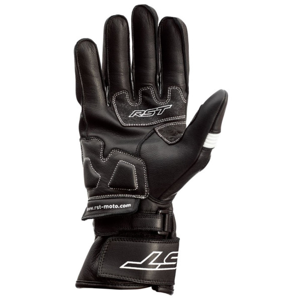 Мотоциклетні рукавички шкіряно-текстильні RST Pilot чорні-білі