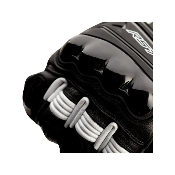 Мотоциклетні рукавички шкіряно-текстильні RST Pilot чорні-білі