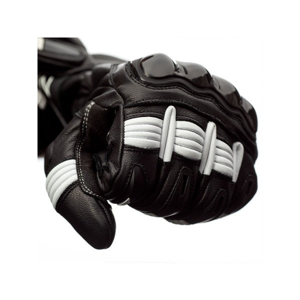 Мотоциклетні рукавички шкіряно-текстильні RST Pilot чорні-білі