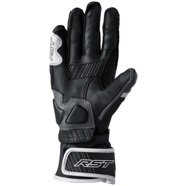 Мотоциклетні шкіряні рукавички RST Fulcrum чорні-білі