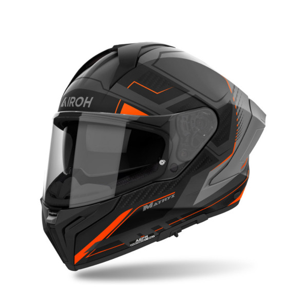Інтегральний шолом Airoh Matryx Rocket чорний-помаранчевий матовий