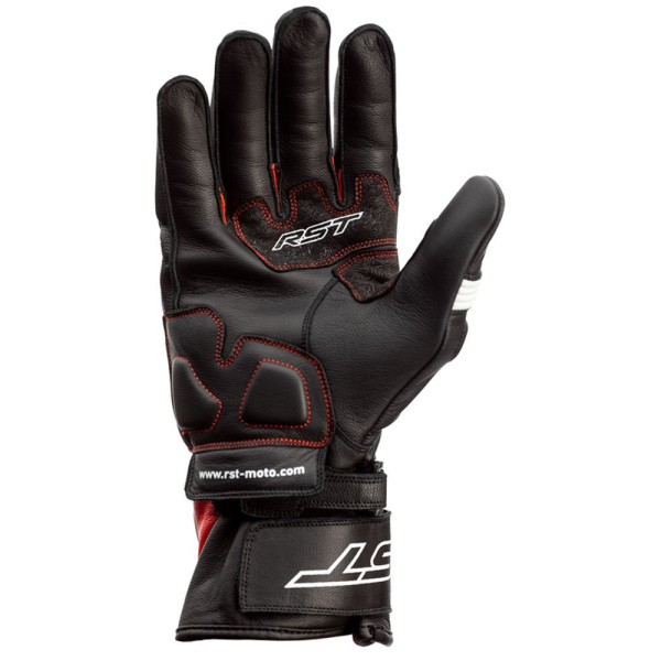 Мотоциклетні рукавички шкіряно-текстильні Rst Pilot чорні-червоні