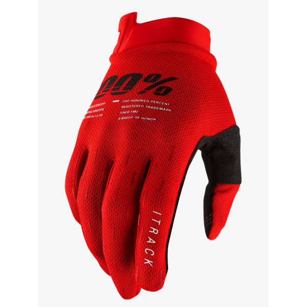 Кросові рукавички 100% ITrack червоні