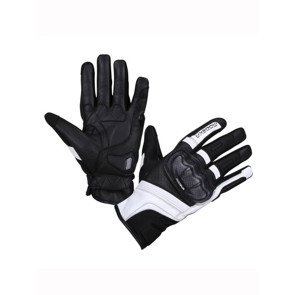 Жіночі мотоциклетні рукавички Modeka Miako Air чорнобілі