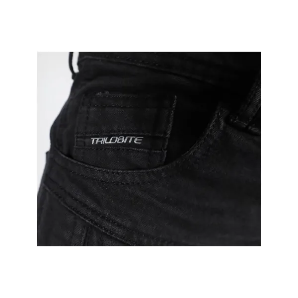 Жіночі мотокросові джинси Trilobite Parado двошарові, чорні (скінні фіт)