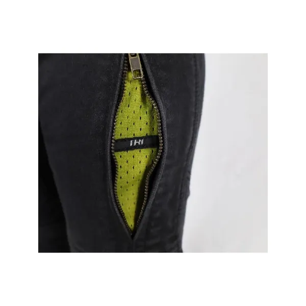 Жіночі мотокросові джинси Trilobite Parado двошарові, чорні (скінні фіт)