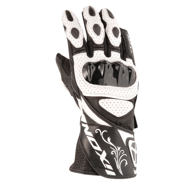 Рукавиці мотоциклетні жіночі шкіряні IXON RS Chicane HP чорнобілі