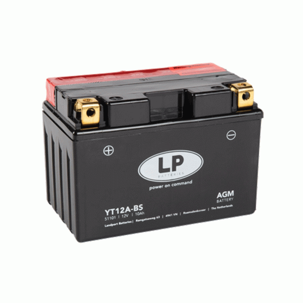 Акумулятор AGM Landport YT12A-BS для Aprilia/Honda/Kawasaki/Kymco/Suzuki/Triumph/Yamaha