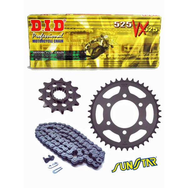 HONDA CB600 F HORNET 07-13/ CBR600 F 11-14 комплект приводу DID525 VX PRO - STREET( X-ring супер - посилений) зірочки JT